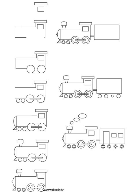 How To Draw A Train Step By Step At How To Draw