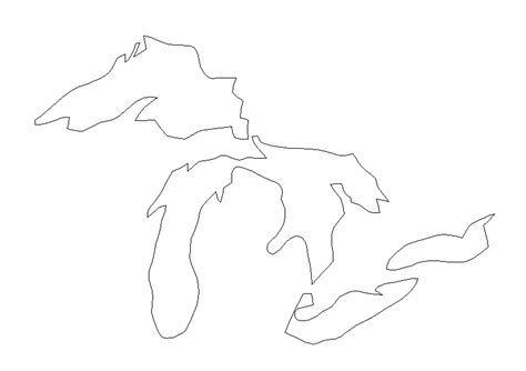 Great Lakes Outline Dxf File Readytocut Vector Art For Cnc Free