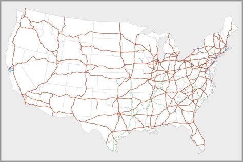 American Highway Road Atlas Large Format Us Interstate Highway Map