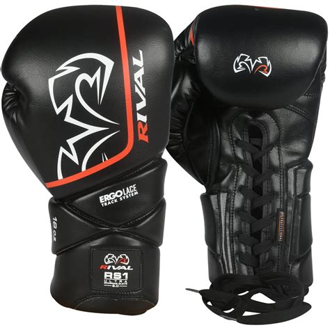 Rival Boxing Rs1 20 Ultra Pro Lace Up Sparring Gloves 16 Oz Black