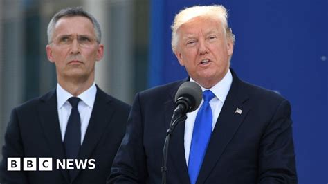 Donald Trump Tells Nato Allies To Pay Up At Brussels Talks Bbc News