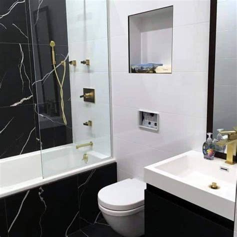 Top 60 Best Black Bathroom Ideas Dark Interior Designs Black