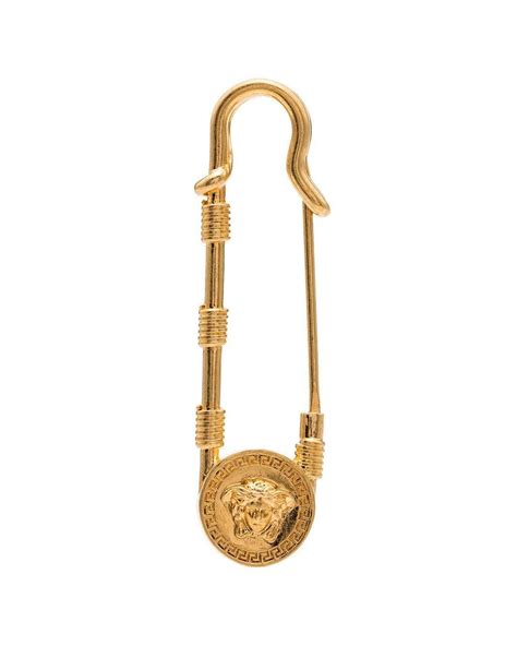 Versace Medusa Safety Pin Brooch In Gold Metallic Save 19 Lyst