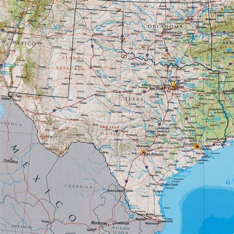 Road Map Of Texas And New Mexico