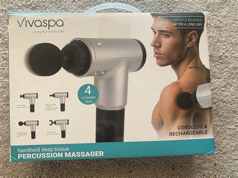 Vivaspa Handheld Deep Tissue Percussion Massager New Open Box EBay