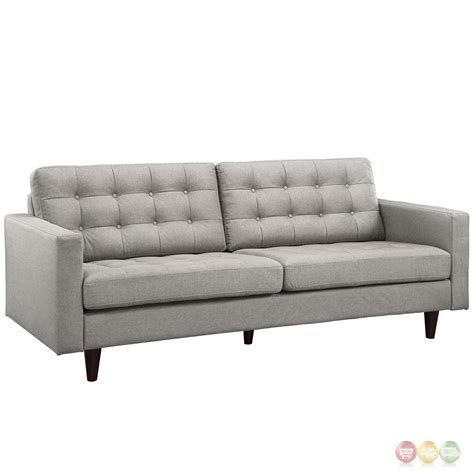 Italian light gray leather raf sectional. Empress Modern 2pc Button-tufted Leather Sofa And Armchair ...