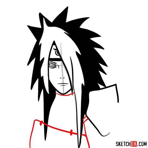 How To Draw The Face Of Madara Uchiha Naruto Sketchok Easy Drawing