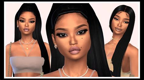 Blasian Model Sims 4 Cas Cc Linksfolder And Sim Download Youtube