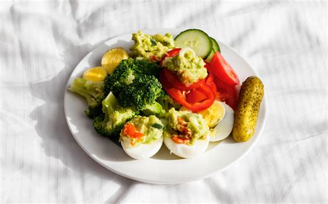 Messy Avocado Eggs Veggies Plate Refresh My Health