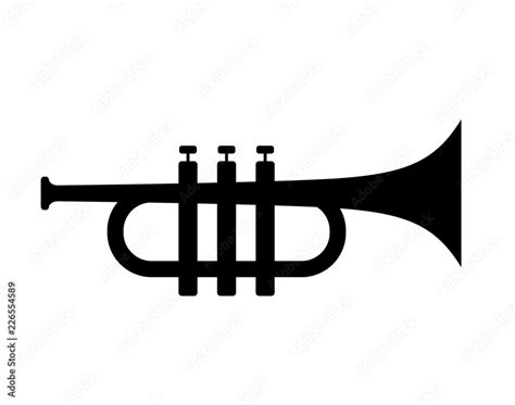 Trumpet Silhouette Vector Icon Stock Vektorgrafik Adobe Stock