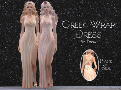 Greek Wrap Dress By Dissia From Tsr • Sims 4 Downloads