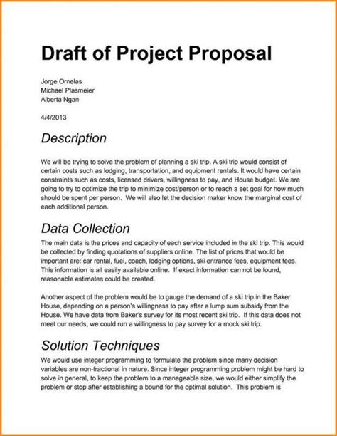 Business which is conducted internationally in more than one country is termed as international business. project proposal sample | Business proposal examples ...