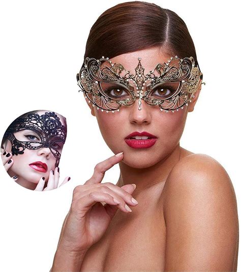 Masquerade Mask For Women Shiny Rhinestone Venetian Party