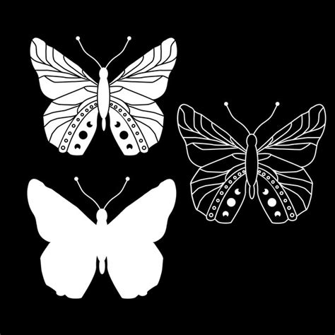 Ensemble De Papillons Silhouette De Papillon Graphiques Vectoriels