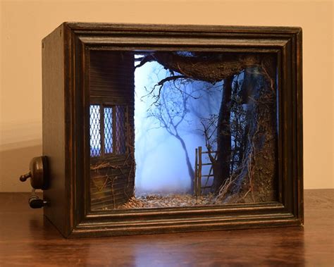 Model Maker Recreates Eerie Scenes in Miniature Within Shadow Boxes