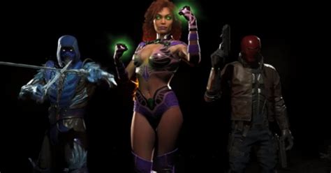 ‘injustice 2 starfire gameplay at comic con likely black manta leaked again