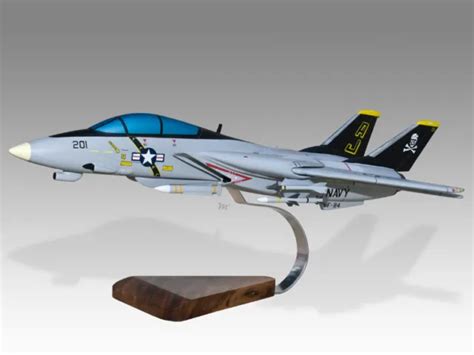 Grumman F Tomcat Jolly Rogers Usaf Solid Wood Replica Airplane