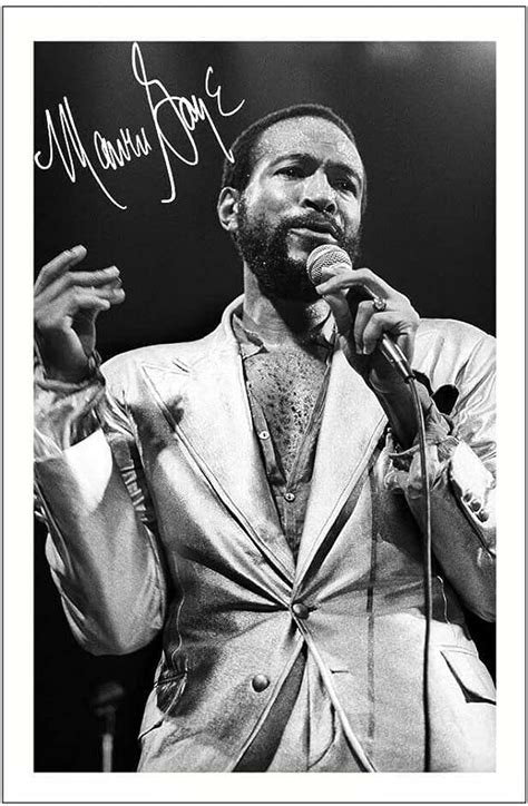 Marvin Gaye Signed 12x8 Inch Photo Print Pre Printed Signature Motown Autograph T