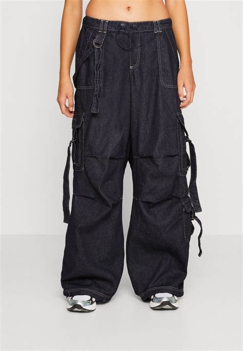 Bdg Urban Outfitters Strappy Cargo Jeans Baggy Rinse Denimblu