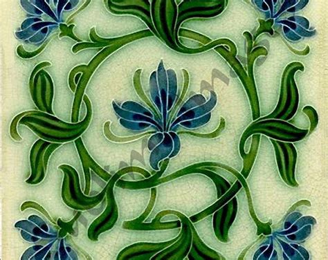 Art Nouveau Reproduction Ceramic Tile 6 24 Etsy Art Nouveau Art