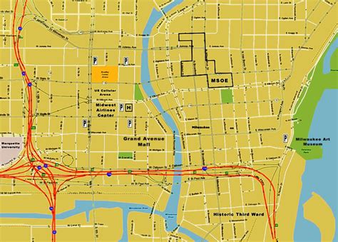 Milwaukee Map Free Printable Maps