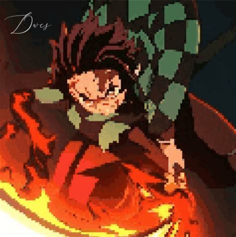 Tanjiro Demon Slayer Pixel Art By Emporerdwcs On Deviantart
