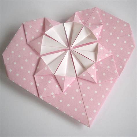 Origami Heart Valentines Day Card By Paperbuzz
