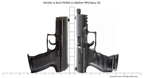 Walther Ppq Navy Sd Vs Heckler Koch P Size Comparison Handgun Hero