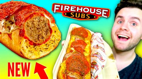 Firehouse Subs New Pepperoni Pizza Meatball Sub Review Youtube