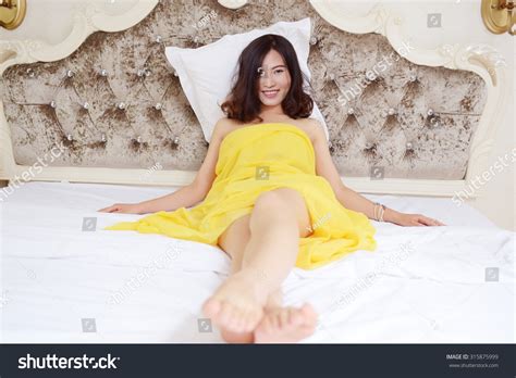 Sexy Asian Girls Lying Bed Wearing Foto Stok 315875999 Shutterstock