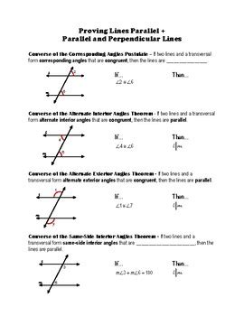 Proving Lines Parallel Worksheet / Proving Lines Parallel Ck 12