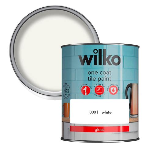 Wilko One Coat White Tile Gloss Paint 750ml Wilko