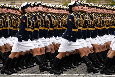 Russian Female Military Parade Beauty In Uniform Military Women Military Girl Women In Combat