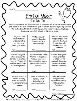 It can be modified to also return the best next move for each state. TIC TAC TOE MATH - 4th Grade End of Year by Teachers R Us ...