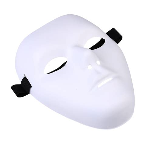 Nicky Bigs Thick Blank Male The Phantom White Plastic Halloween Paintable Costume Mask For
