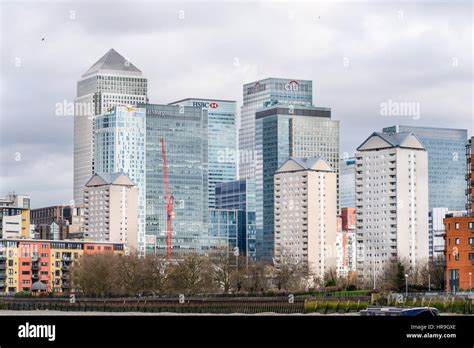 Canary Wharf London One Of The Citys Two Financial Centres Stock