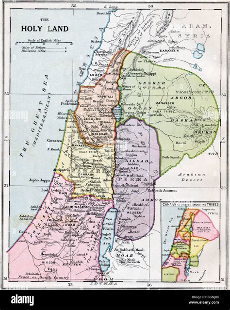 Map Of The Holy Land In Biblical Times Cape May County Map