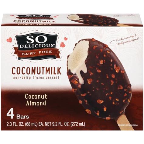 So Delicious Dairy Free Minis Coconut Almond Coconut Milk Bars 4ct Hy