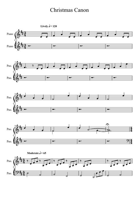 Christmas sheet music is surprisingly hard to find when you want it. Christmas Canon (Beginner) sheet music download free in PDF or MIDI