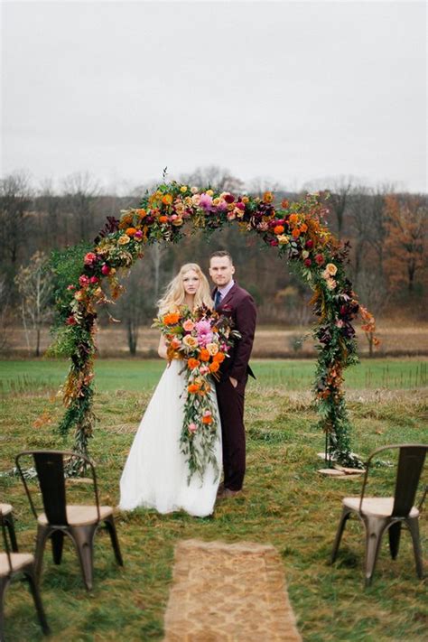 ️ 40 Outdoor Fall Wedding Arch And Altar Ideas Hmp