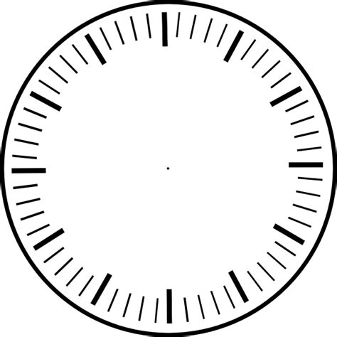 Clock Face Hour And Minute Marks No Hands Clip Art At