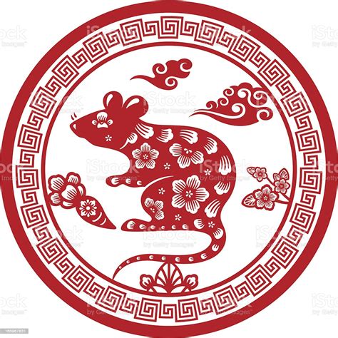 See more ideas about chinese zodiac signs, chinese zodiac, zodiac. Papercut Chinese Zodiac Sign Rat Stock Illustration ...