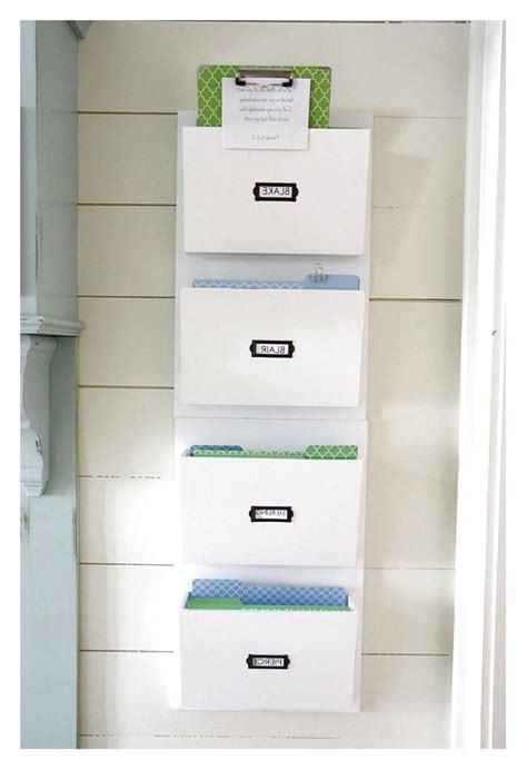 How To Build Hanging Wall File Organizer Chic White Hanging Wall File