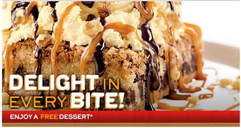 A fulfilling meal is the way to a happy heart. Chili's: Free Dessert (January 24) - Faithful Provisions