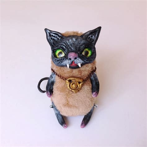 Black Cat Creature Poseable Cat Art Doll Siamese Cat Doll Etsy