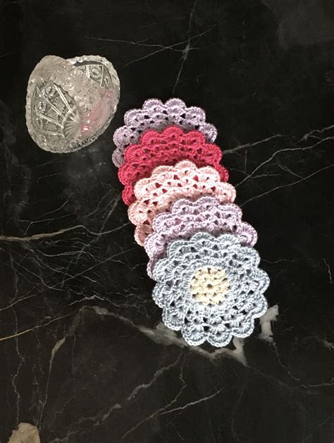 Colored Coasters Crochet Coasters Crochet Crochet Earrings
