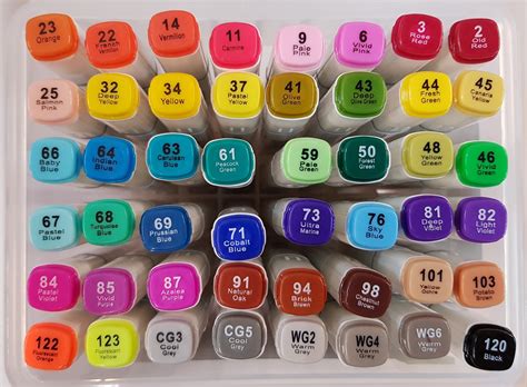 New 48pce Dual Nib Marker Alcohol Based Assorted Colours Like Copic