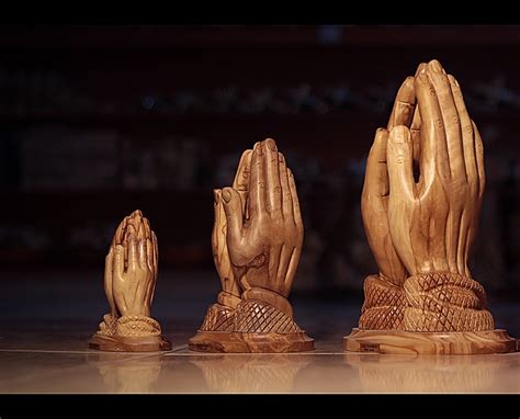 Wooden Praying Hands Statue From The Holy Land Olive Wood Spiritual