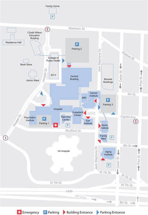 The hormel institute is a medical research branch of the university of minnesota. Campus Map | UAMS Health