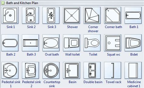 Bath Kitchen Plan Symbols Layout Architecture Architecture Symbols